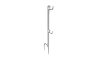BCCFGSTH2 B/C STEEL TARGET HANGER WHITE 2 HOOK