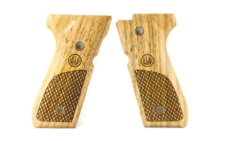 BRE00219 BERETTA GRIPS 92 96 WOOD OVAL CHKRNG