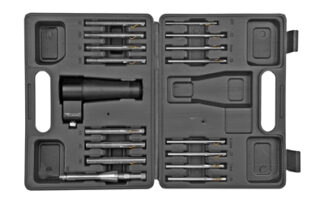 BSABS30SGA BSA BORESIGHTER KIT W/ ADJ ARBOR BLK