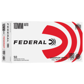 C10180R Federal Ammunition FDR 10MM 180GR RANGE FMJ 50RD Auto