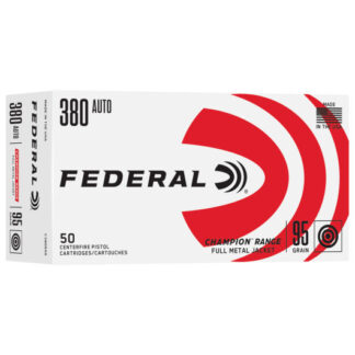 C38095R Federal Ammunition FDR 380 95GR RANGE FMJ 50RD Auto