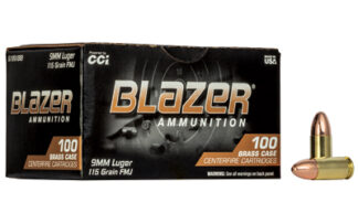 CCI51991BB BLAZER 9MM 115GR FMJ 100CT BOX