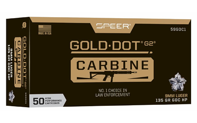 CCI59GDC1 SPEER GOLD DOT 9MM 135GR HP 50/1000