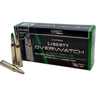 LA-OW556-074 Liberty Ammunition LIB 5.56 77GR OVERWTCH HP 20RD NATO
