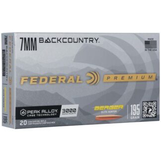P7BCEH1 Federal Ammunition FDR 7MMBC 195GR BERGER ELT 20R 7mm Backcountry