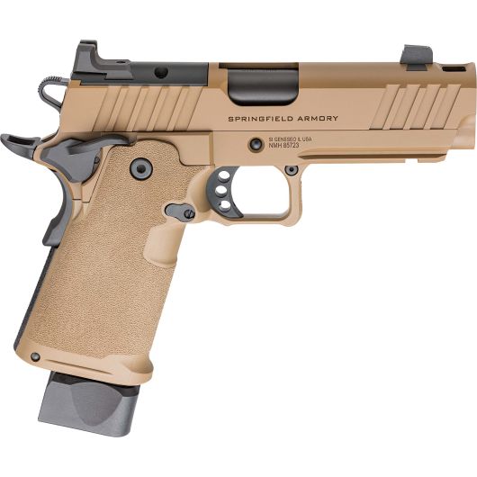 PH9117AOSCBCOMP Springfield Armory USA 1911 9mm Luger 4.2" Coyote Brown Cerakote