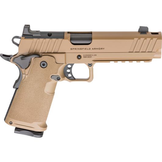 PH9119AOSCBLCCM Springfield Armory USA 1911 9mm Luger 5.0" Coyote Brown Cerakote