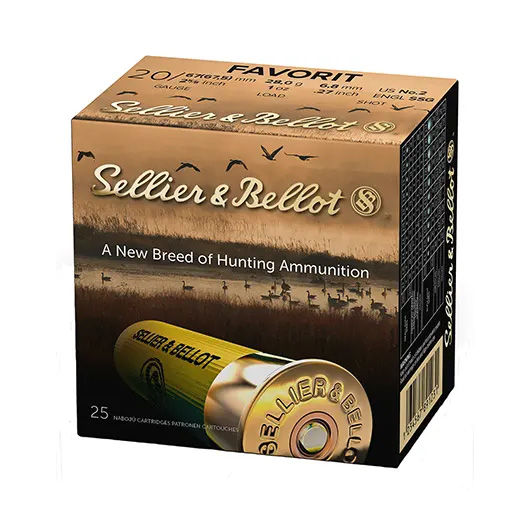 SB20BSA Sellier & Bellot S&B 20G BU 2.75-2-12P 25RD 20 GAUGE