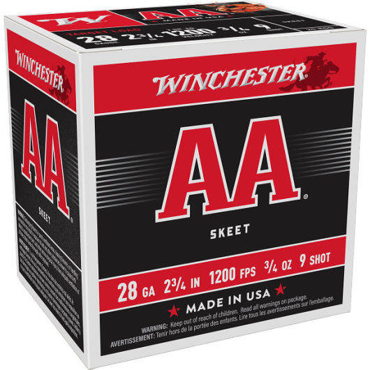 AA289 Winchester WIN 28G AA 2.75-.75-9 25RD 28 Gauge