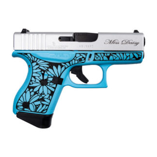 ACG-57069 Glock 43 9mm Luger 3.4" Raspberry Blue Cerakote