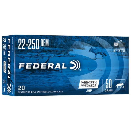 AE22250G Federal Ammunition FDR 22-250 50GR AE JHP 20RD Rem