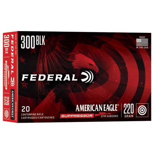 AE300BLKSUP2 Federal Ammunition FDR 300BLK 220GR AE SUB OTM 20 300 Blk