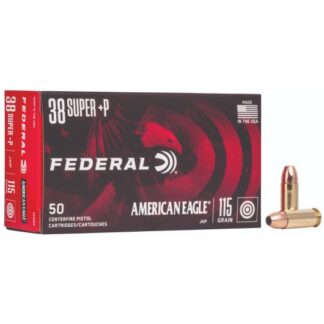 AE38S3 Federal Ammunition FDR 38SUP 115GR AE JHP 50RD 38 Super Auto +P