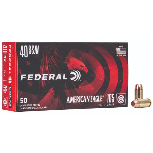 AE40R3 Federal Ammunition FDR 40SW 165GR AE FMJ 50RD 40 S&W