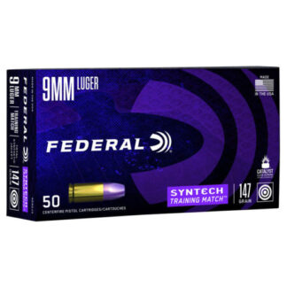 AE9SJ3 Federal Ammunition FDR 9MM 147GR TRN MTCH TSJ 50R Luger