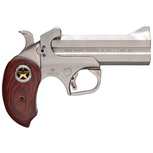 BARR45/410 Bond Arms Rustic Ranger 45 Colt|410 Bore 4.2" 2rd Stainless Steel