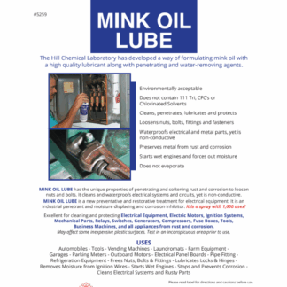 5259 HILL MANUFACTURING MINK OIL LUBE