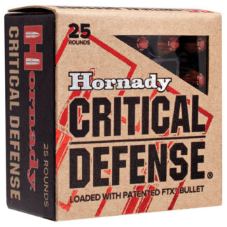 90311 Hornady HRN 38SP+P 110GR CRITDEF FTX25 38 Spl +P