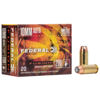 F10FS1 Federal Ammunition FDR 10MM 200GR FUSION SP 20RD Auto