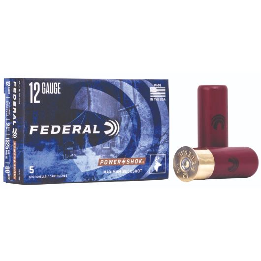 F127-00 Federal Ammunition FDR 12G BU 2.75-00-9P PWRSK 5R 12 Gauge