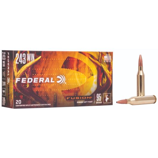 F243FS1 Federal Ammunition FDR 243 95GR FUSION 20RD Win