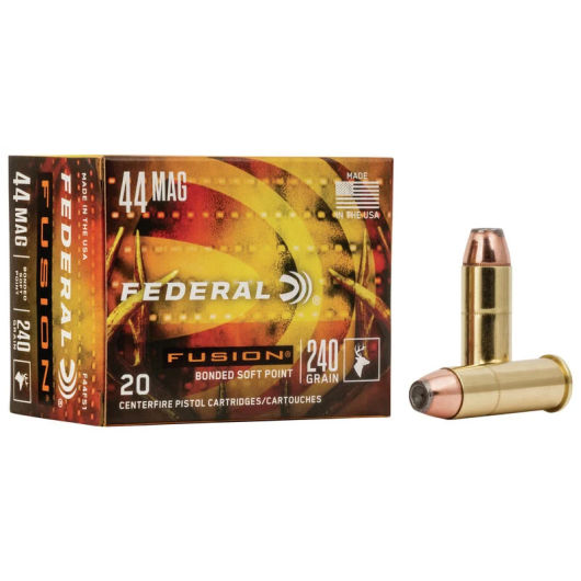 F44FS1 Federal Ammunition FDR 44M 240GR FUSION 20RD 44 Rem Mag
