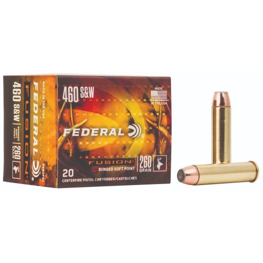 F460FS1 Federal Ammunition FDR 460SW 260GR FUSION 20RD 460 S&W Mag