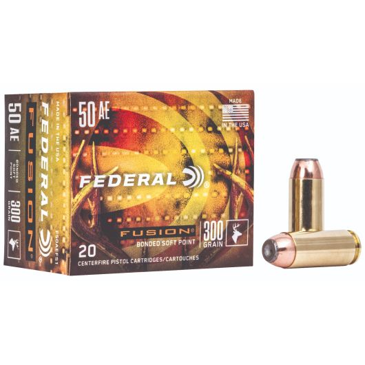 F50AEFS1 Federal Ammunition FDR 50AE 300GR FUSION 20RD 50 AE