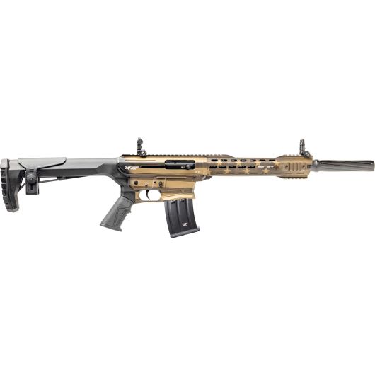 GF25MERCA GForce Arms GF25 12 Gauge 18.5" Flag Pattern,Burnt Bronze