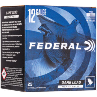 H123-75 Federal Ammunition FDR 12G HVY 2.75-1.125-7.5 25R 12 Gauge