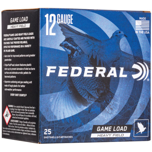 H123-8 Federal Ammunition FDR 12G HVY 2.75-1.125-8 25RD 12 Gauge