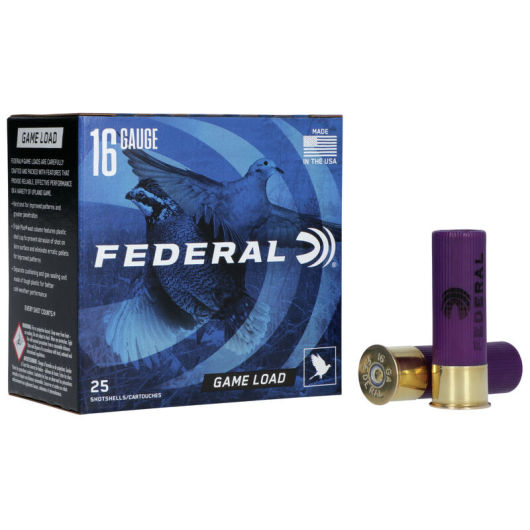 H160-75 Federal Ammunition FDR 16G GAME 2.75-1-7.5 25RD 16 Gauge