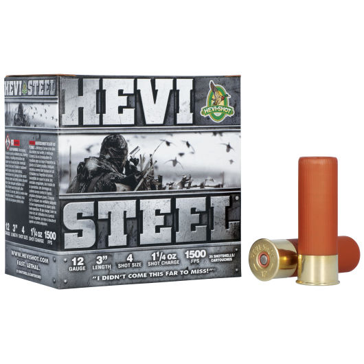 HS60004 Hevi-Shot HEV 12G 3-1.25-4 HVSTL 25RD 12 Gauge