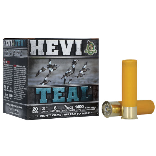 HS62006 Hevi-Shot HEV 20G 3-.875-6 TEAL 25RD 20 Gauge