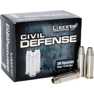 LA-CD-38-025 Liberty Ammunition LIB 38SP 50GR CIVIL HP 20RD 38 Spl