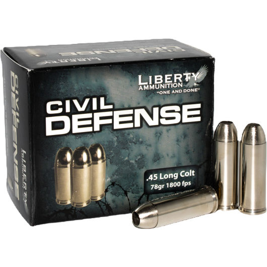 LA-CD-45-031 Liberty Ammunition LIB 45LC 78GR CIVIL HP 20RD 45 Colt