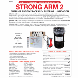 3965-40 HILL MANUFACTURING STRONG ARM GREASE 40CT CASE - PLASTIC TUBES