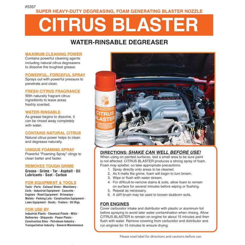 5357 HILL MANUFACTURING CITRUS BLASTER 12CT CASE