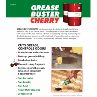 10607 HILL MANUFACTURING GREASE BUSTER CHERRY 12CT CASE - QUART SIZE