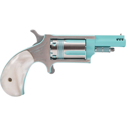 NAA-22M-PB North American Arms Mini-Revolver 22 WMR 1.6" 5rd Turquoise Cerakote