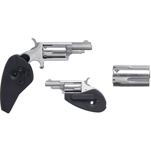 NAA-22MC-HG North American Arms Mini-Revolver 22 WMR|22 LR 1.6" 5rd Stainless Steel