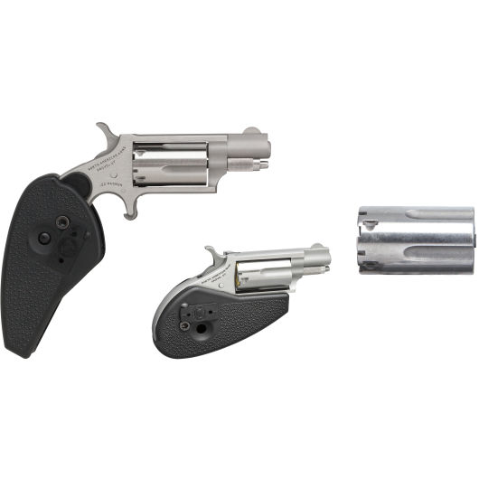 NAA-22MSC-HG North American Arms Mini-Revolver 22 WMR|22 LR 1.1" 5rd Stainless Steel