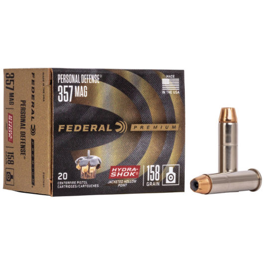 P357HS1 Federal Ammunition FDR 357 158GR HYDSHK 20RD Mag