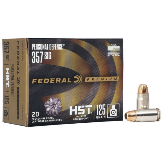 P357SHST1S Federal Ammunition FDR 357SIG 125GR HST JHP 20RD 357 Sig