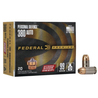P380HSD1 Federal Ammunition FDR 380 99GR HYDSHK DEEP 20RD Auto