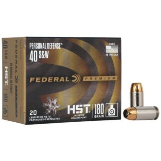 P40HST1S Federal Ammunition FDR 40SW 180GR HST JHP 20RD 40 S&W