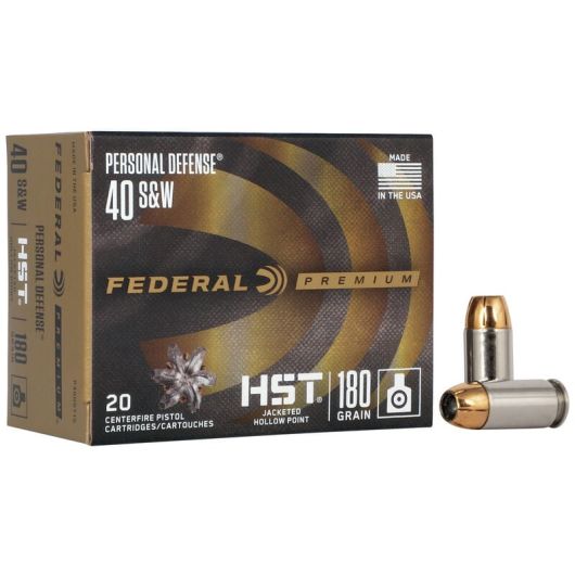 P40HST1S Federal Ammunition FDR 40SW 180GR HST JHP 20RD 40 S&W