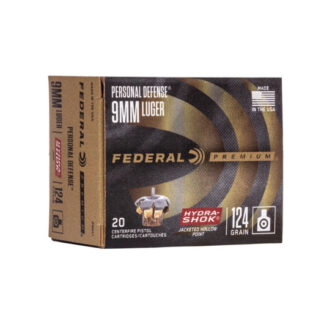 P9HS1 Federal Ammunition FDR 9MM 124GR HYDSHK 20RD Luger