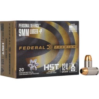 P9HST3S Federal Ammunition FDR 9MM+P 124GR HST JHP 20RD 9mm Luger
