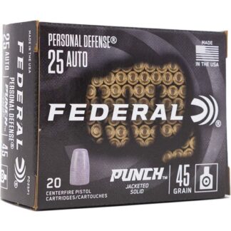 PD25P1 Federal Ammunition FDR 25AP 45GR PUNCH JHP 20RD 25 Auto